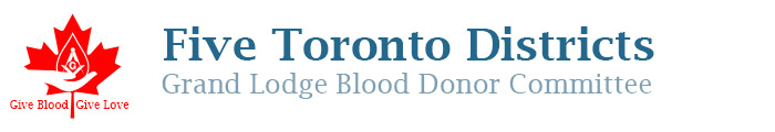 Five Toronto Districts,Grand Lodge&nbsp;Blood Donor Committee
